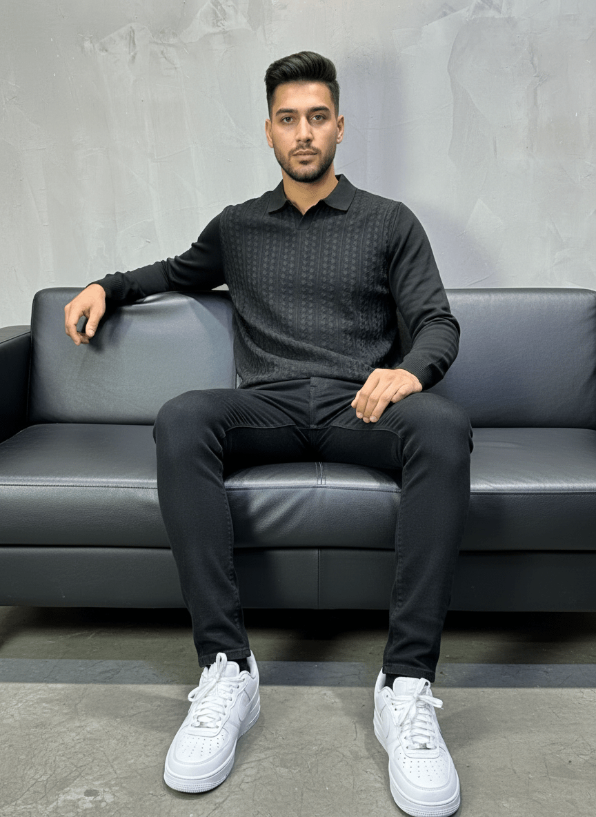 POLO TRIICOTE BLACK 4023 - ZG PREMIUM