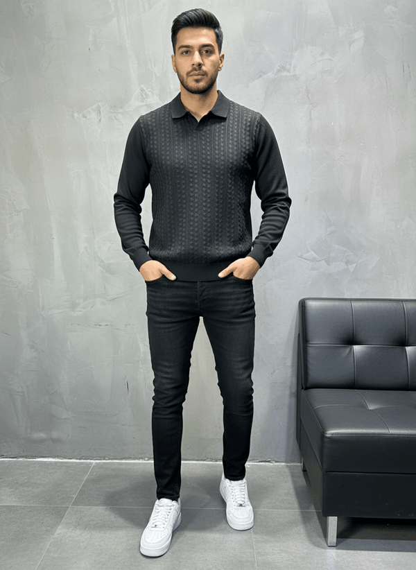 POLO TRIICOTE BLACK 4023
