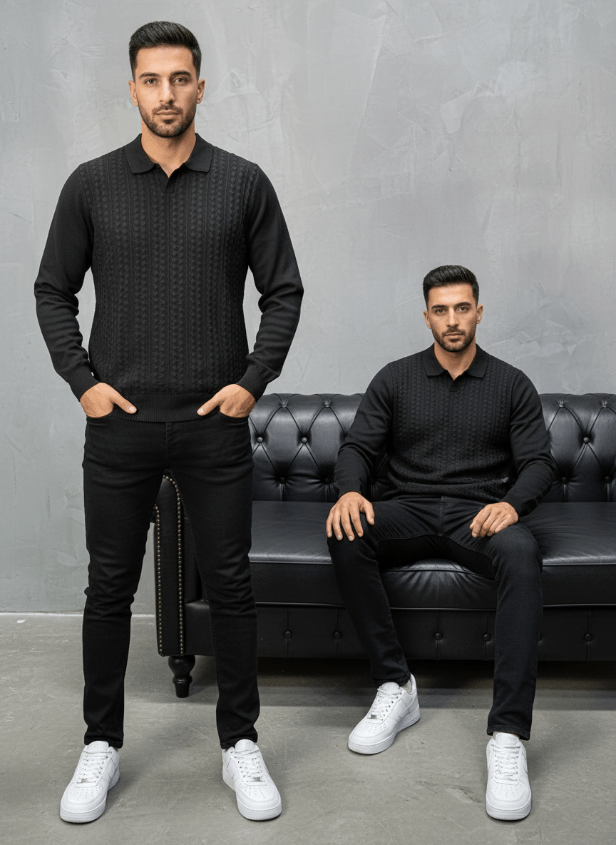 POLO TRIICOTE BLACK 4023 - ZG PREMIUM