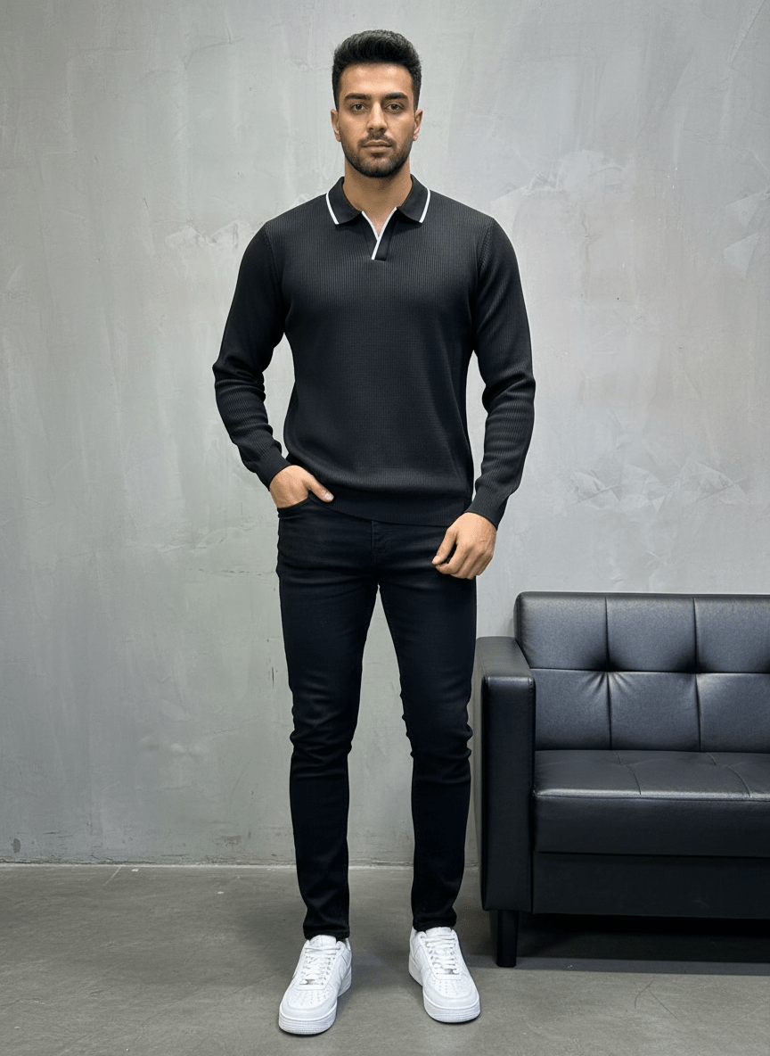 POLO TRIICOTE NOIRE 4004 - ZG PREMIUM