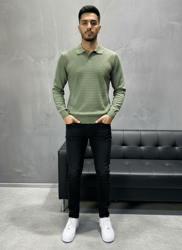 POLO TRIICOTE VERT 4034