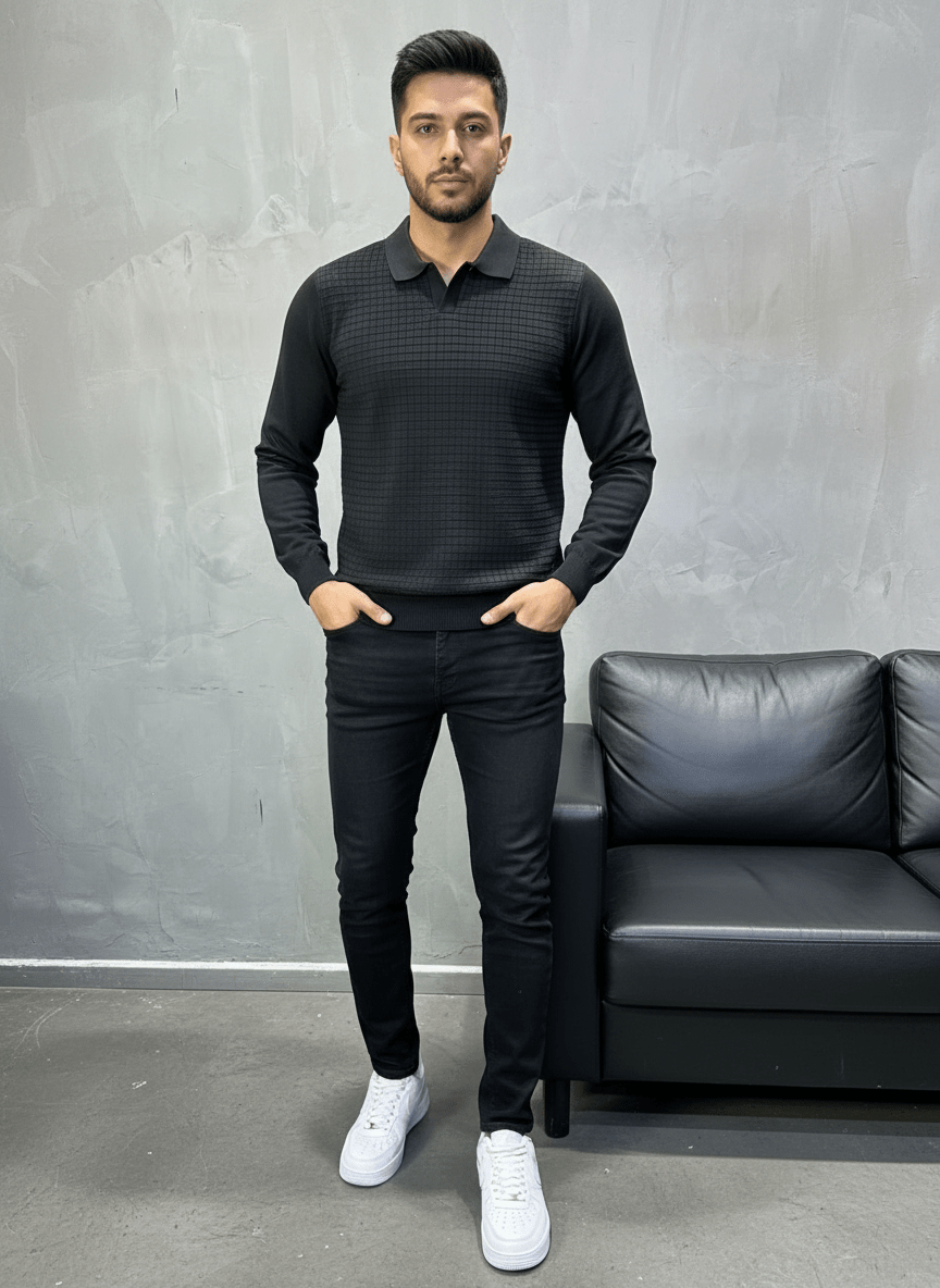 POLO TRIICOTE NOIR 4034 - ZG PREMIUM
