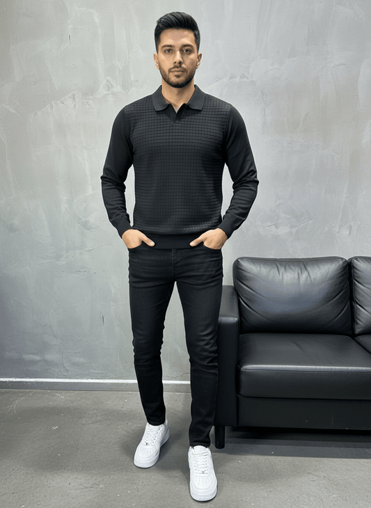 POLO TRIICOTE NOIR 4034 - ZG PREMIUM