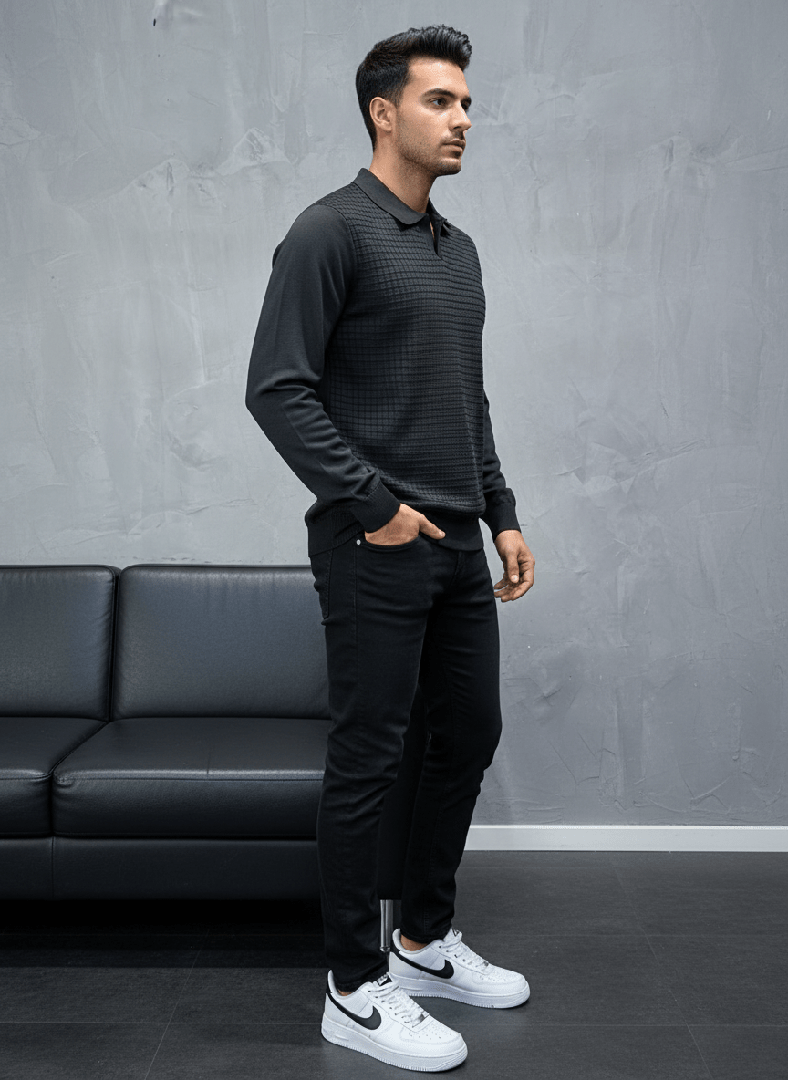 POLO TRIICOTE NOIR 4034 - ZG PREMIUM