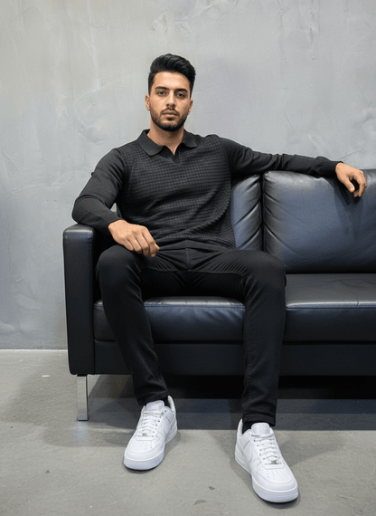POLO TRIICOTE NOIR 4034 - ZG PREMIUM