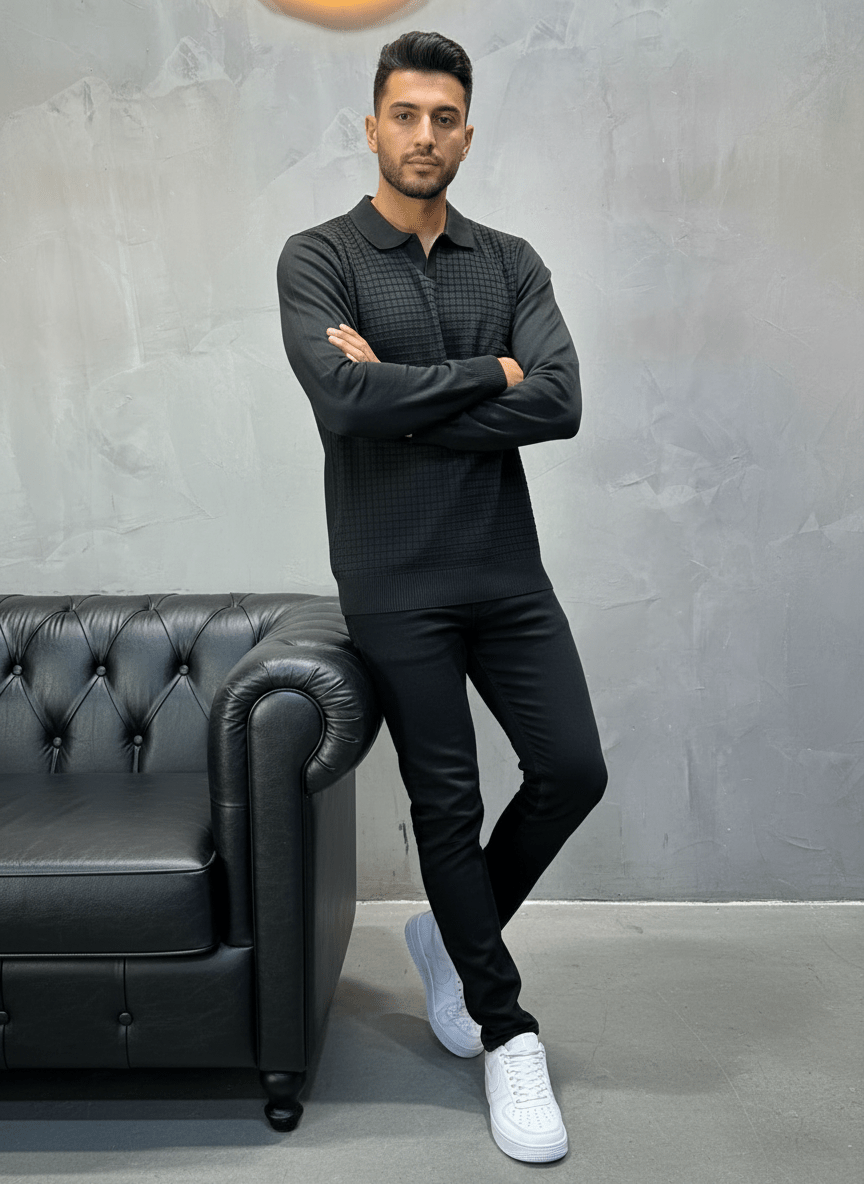 POLO TRIICOTE NOIR 4034 - ZG PREMIUM