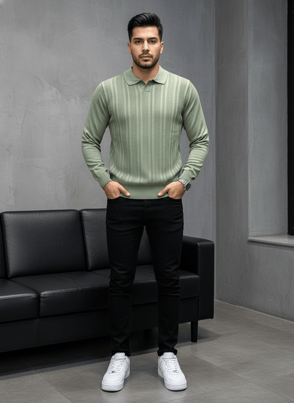 POLO TRIICOTE VERT 4018