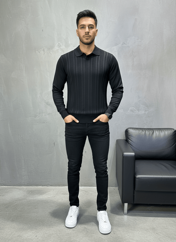 POLO TRIICOTE NOIRE 4018