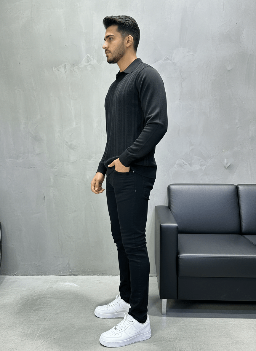 POLO TRIICOTE NOIRE 4018 - ZG PREMIUM