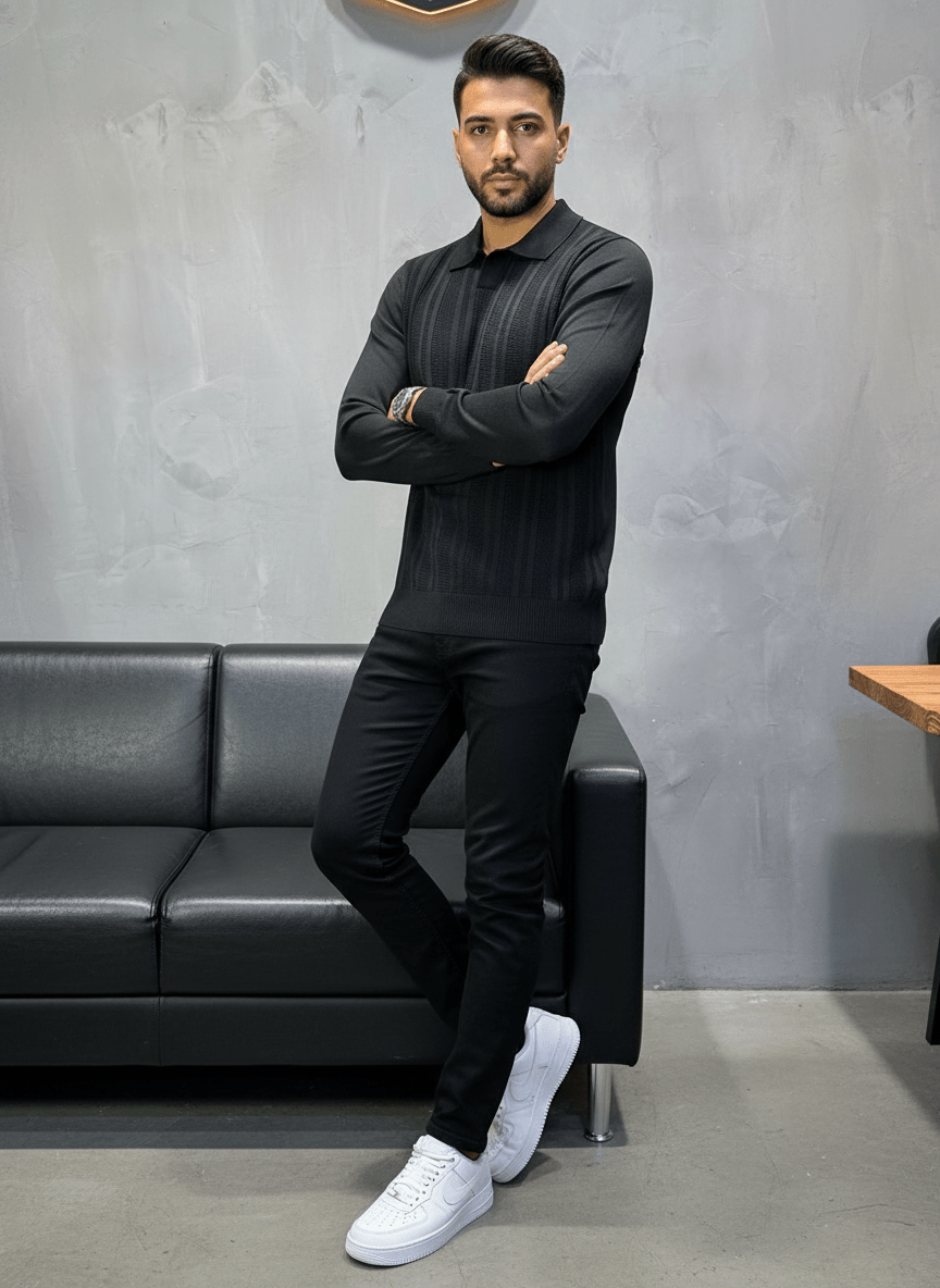 POLO TRIICOTE NOIRE 4018 - ZG PREMIUM