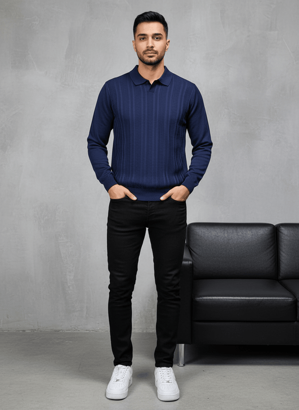 POLO TRIICOTE BLUE 4018