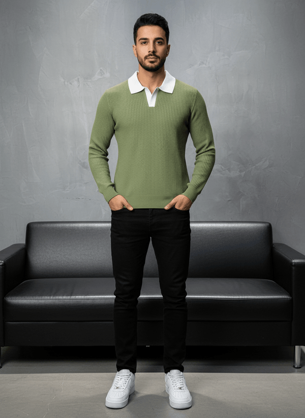 POLO TRIICOTE VERT 4026