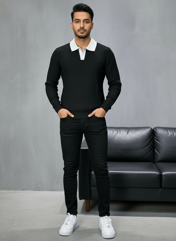POLO TRIICOTE NOIRE 4026