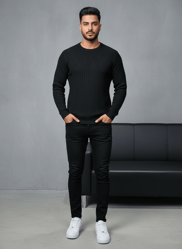 SWEAT TRICOTE NOIRE 4030