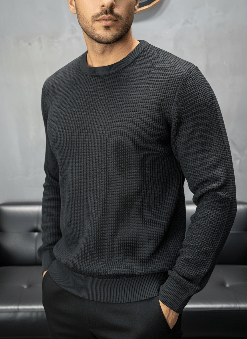 SWEAT TRICOTE NOIRE 4030 - ZG PREMIUM