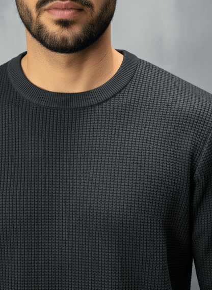SWEAT TRICOTE NOIRE 4030 - ZG PREMIUM