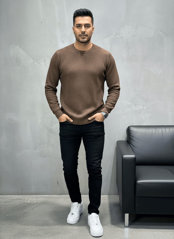 SWEAT TRICOTE MARON 4030