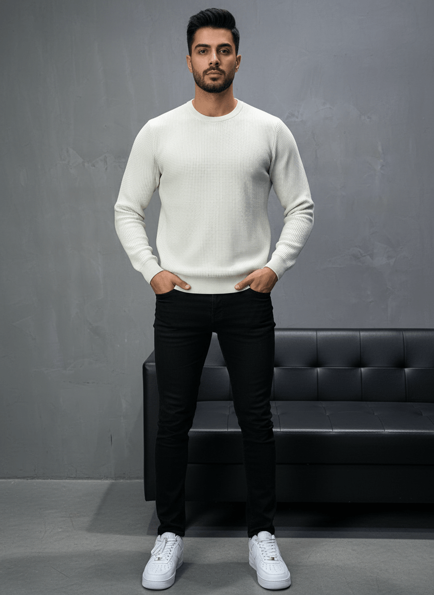 SWEAT TRICOTE BEIGE 4030 - ZG PREMIUM