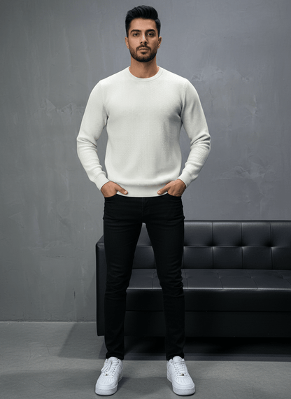 SWEAT TRICOTE BEIGE 4030 - ZG PREMIUM