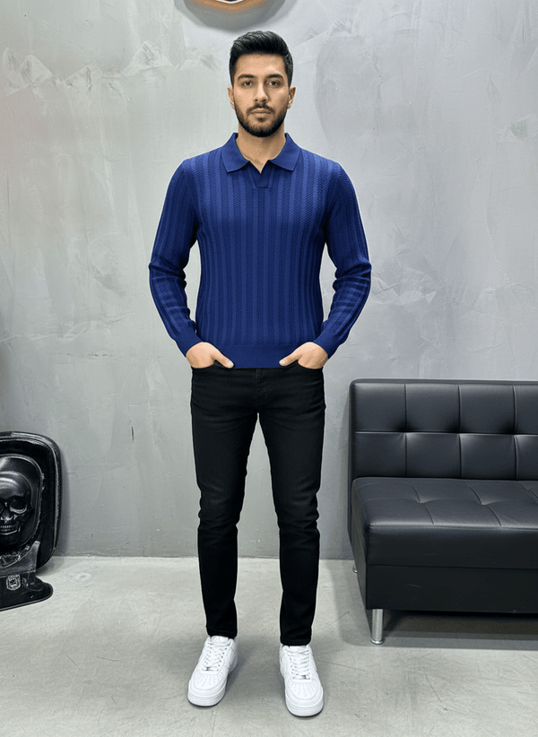 POLO TRICOTE BLUE 5124