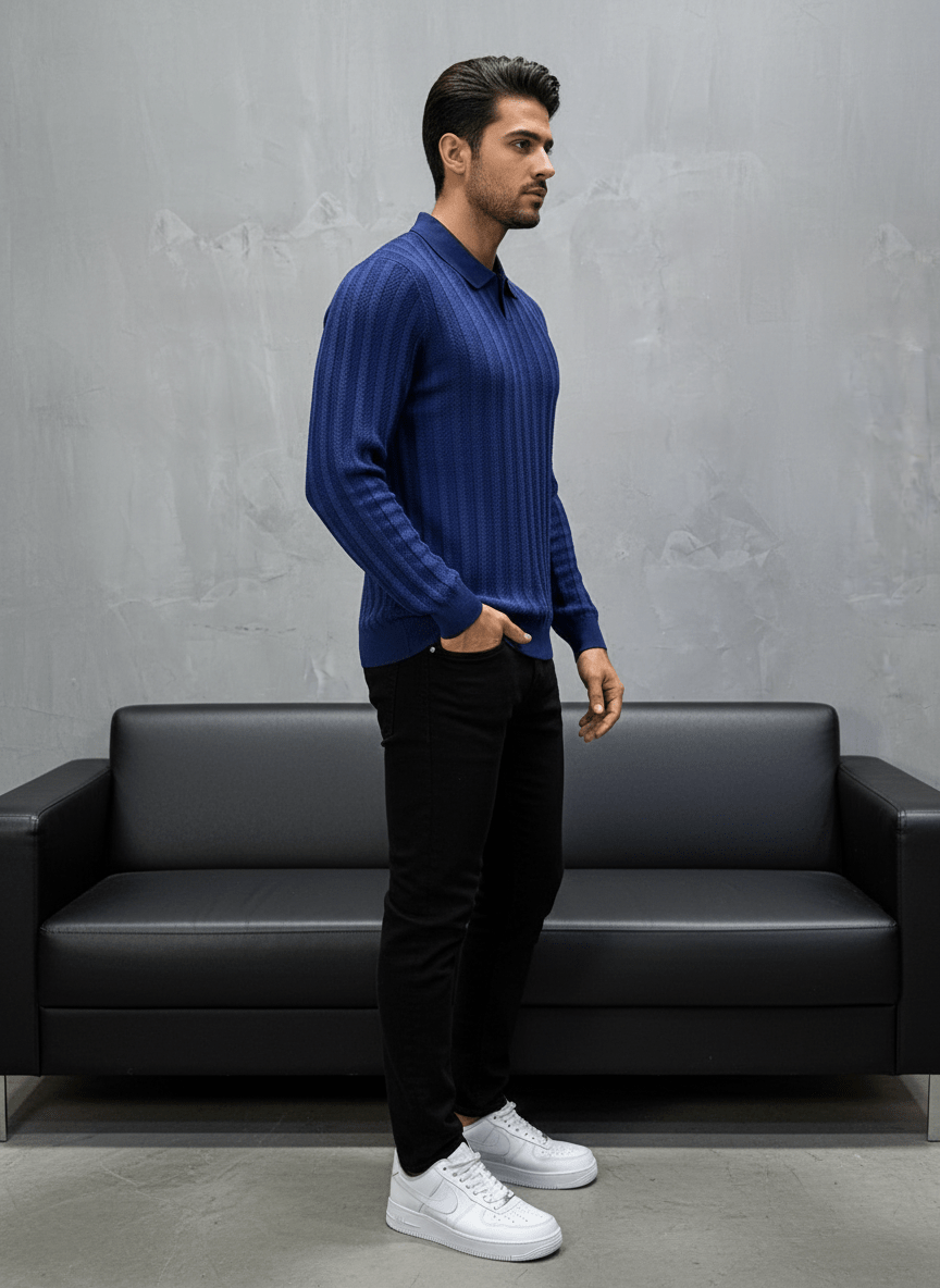 POLO TRICOTE BLUE 5124 - ZG PREMIUM