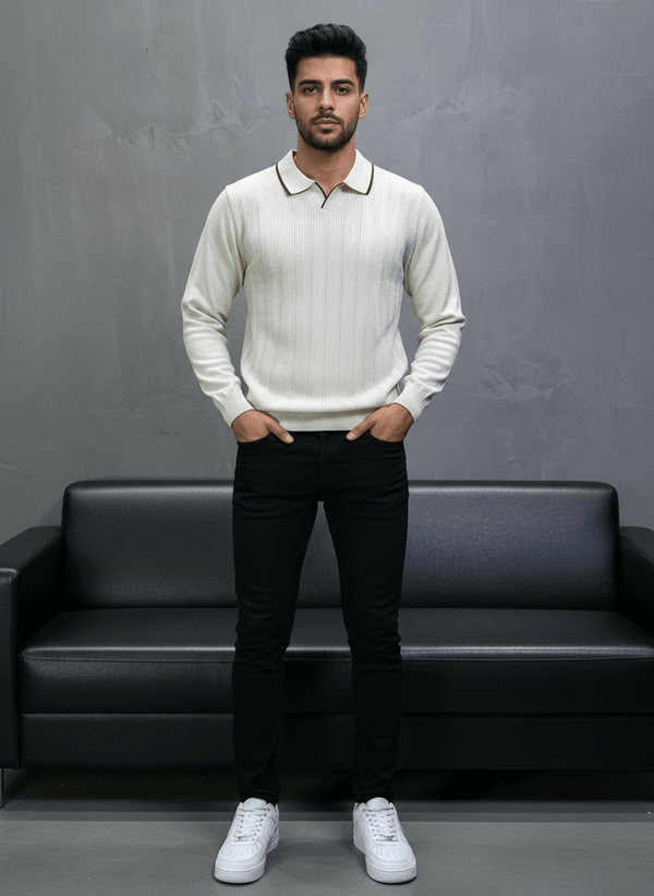 POLO TRICOTE BEIGE 4028