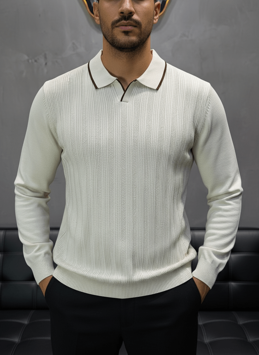POLO TRICOTE BEIGE 4028 - ZG PREMIUM
