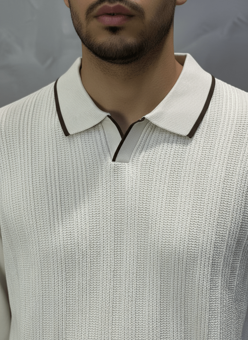 POLO TRICOTE BEIGE 4028 - ZG PREMIUM