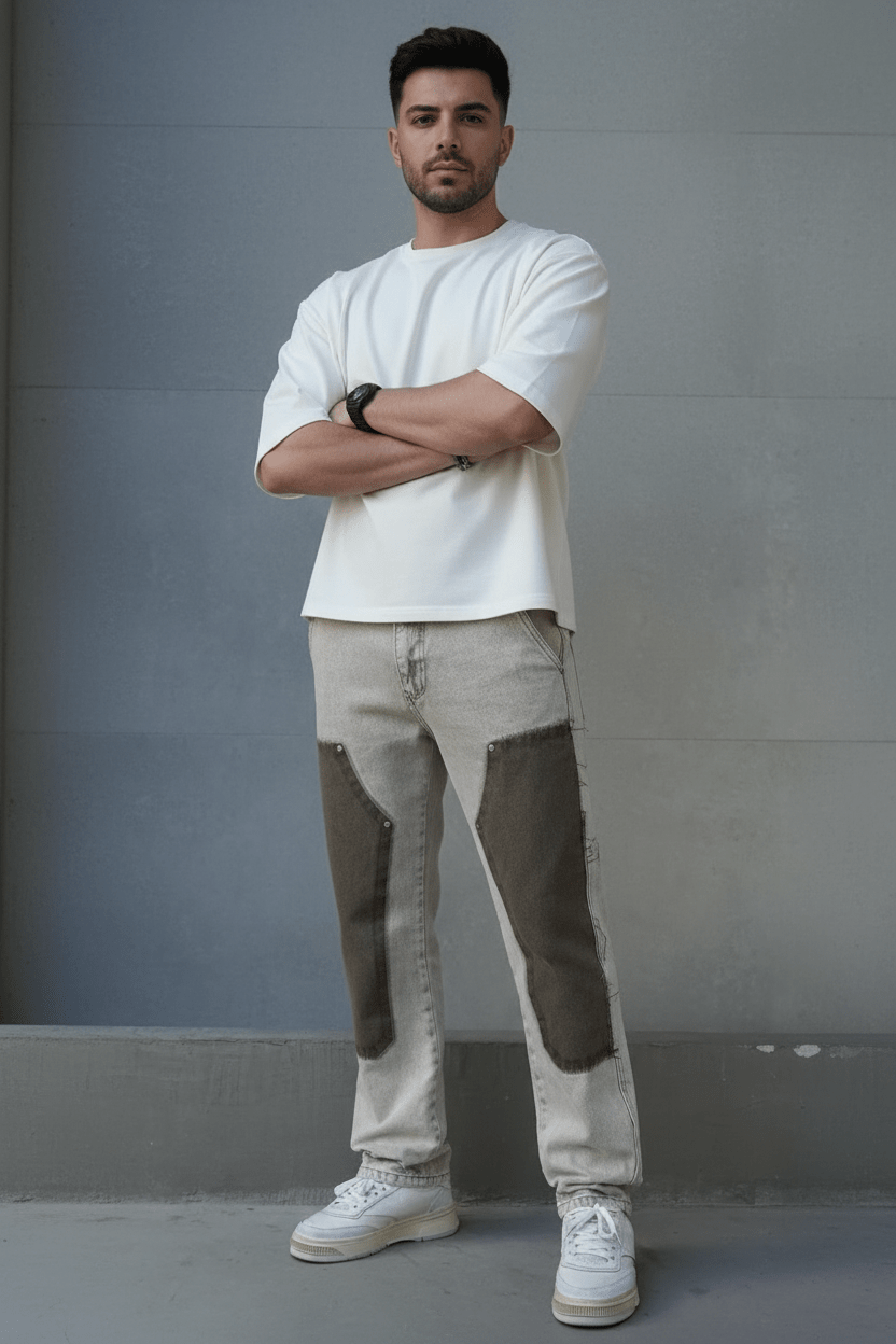 JEANS BAGGY OLIVE B9668 - ZG PREMIUM