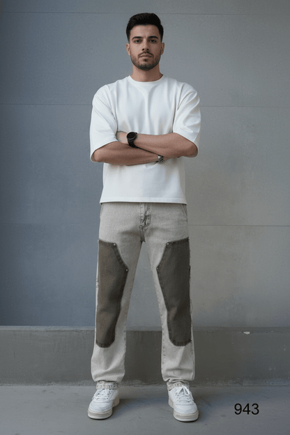 JEANS BAGGY OLIVE B9668 - ZG PREMIUM