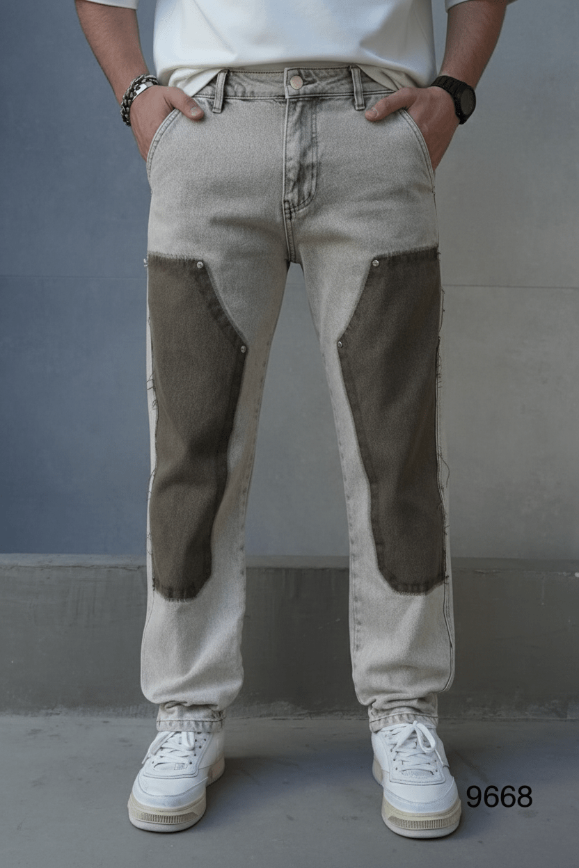 JEANS BAGGY OLIVE B9668 - ZG PREMIUM
