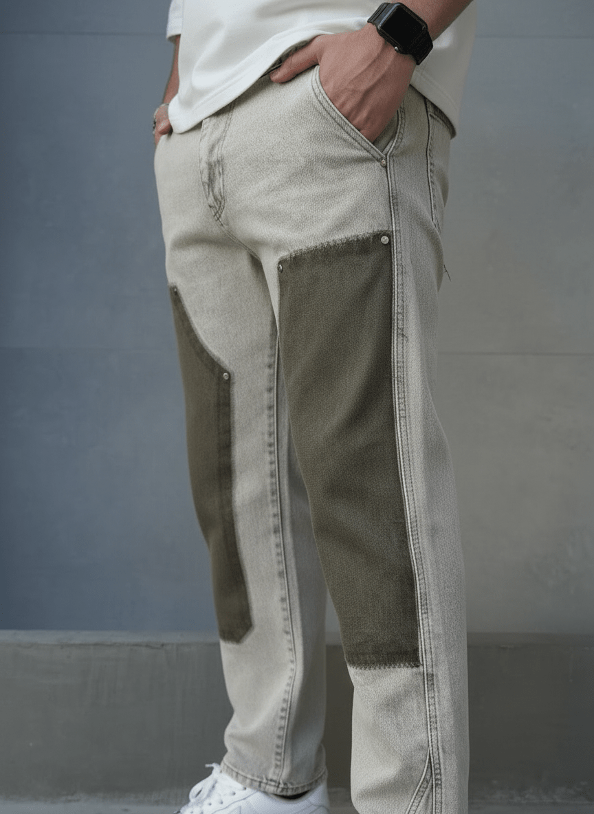 JEANS BAGGY OLIVE B9668 - ZG PREMIUM