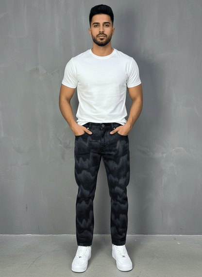 JEANS CAMOUFLAGE DIGITAL NOIR B9623 - ZG PREMIUM