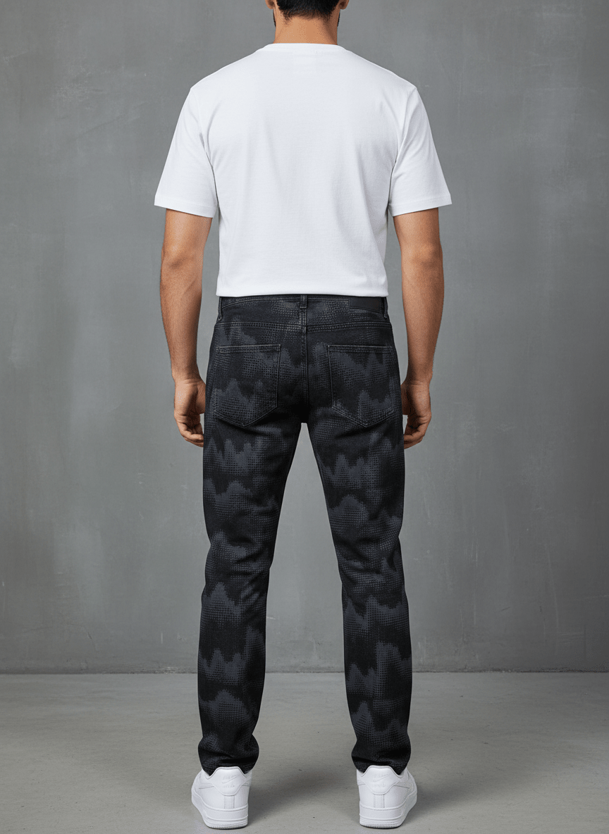 JEANS CAMOUFLAGE DIGITAL NOIR B9623 - ZG PREMIUM