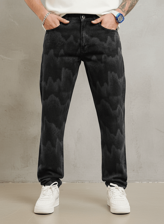 JEANS CAMOUFLAGE DIGITAL NOIR B9623 - ZG PREMIUM