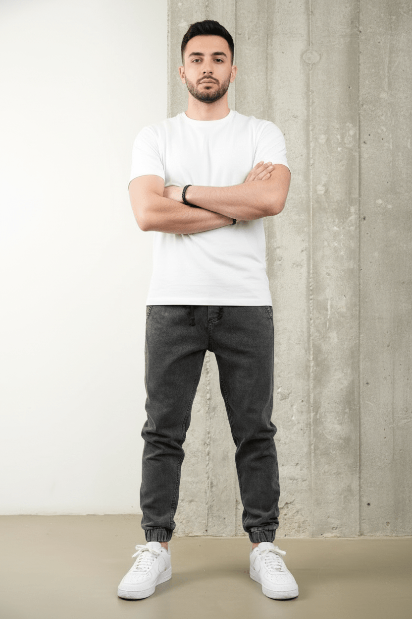 JEANS JOGGER GRIS B9798 - ZG PREMIUM