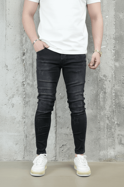 JEANS SKINNY NOIR STREETWEAR B9478 - ZG PREMIUM