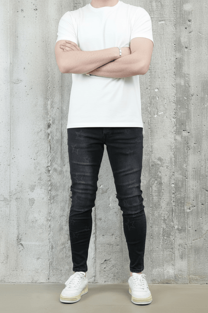 JEANS SKINNY NOIR STREETWEAR B9478 - ZG PREMIUM