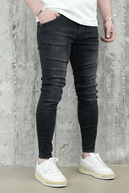 JEANS SKINNY NOIR STREETWEAR B9478 - ZG PREMIUM