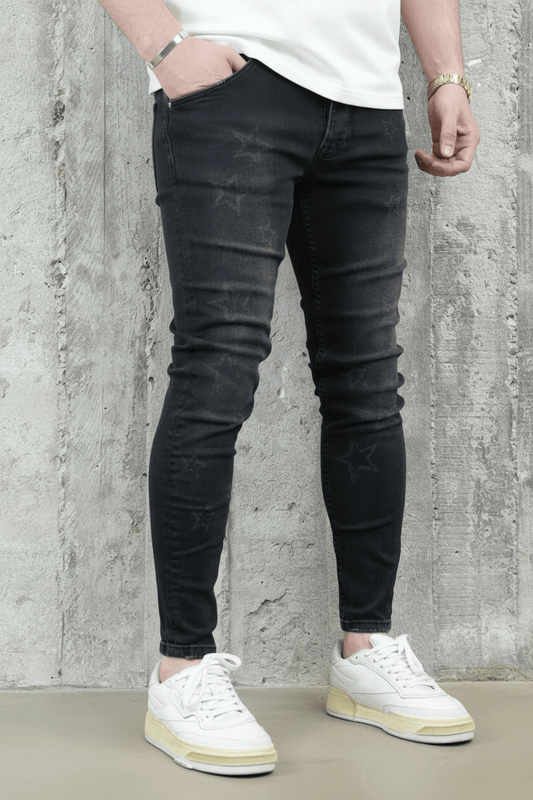 JEANS SKINNY NOIR STREETWEAR B9478 - ZG PREMIUM