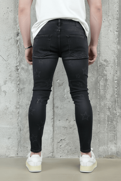 JEANS SKINNY NOIR STREETWEAR B9478 - ZG PREMIUM