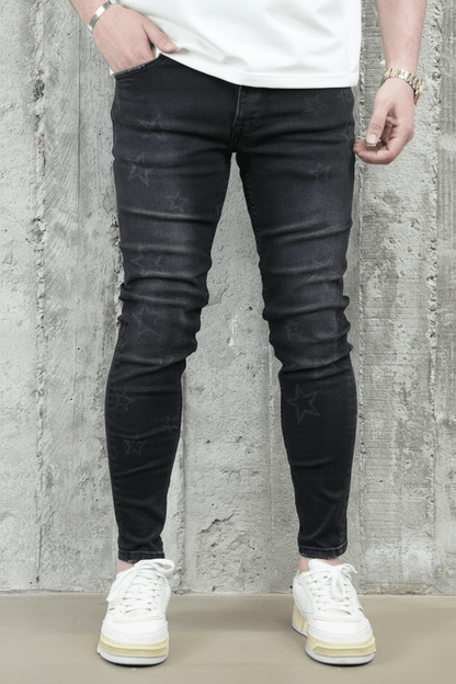 JEANS SKINNY NOIR STREETWEAR B9478 - ZG PREMIUM