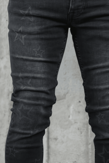 JEANS SKINNY NOIR STREETWEAR B9478 - ZG PREMIUM