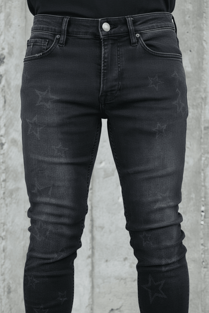 JEANS SKINNY NOIR STREETWEAR B9478 - ZG PREMIUM