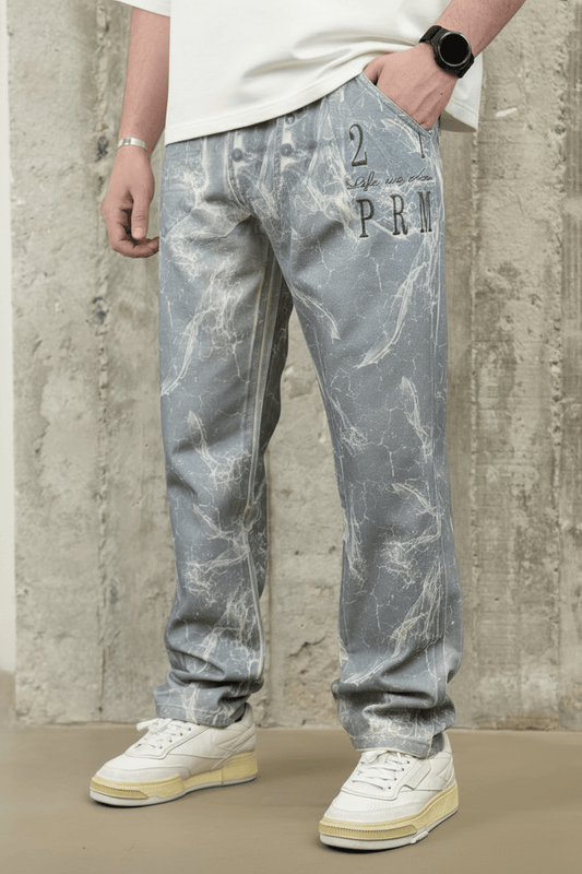 JEANS BAGGY EFFET MARBRE B7396 - ZG PREMIUM
