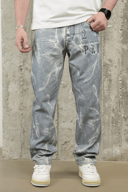 JEANS BAGGY EFFET MARBRE B7396 - ZG PREMIUM