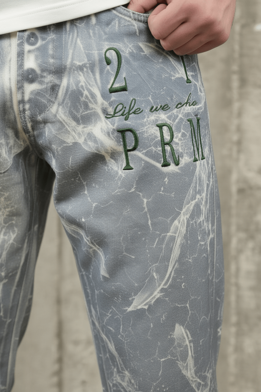 JEANS BAGGY EFFET MARBRE B7396 - ZG PREMIUM
