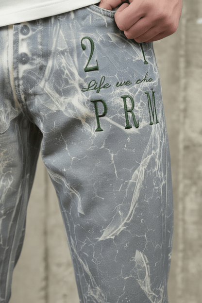 JEANS BAGGY EFFET MARBRE B7396 - ZG PREMIUM