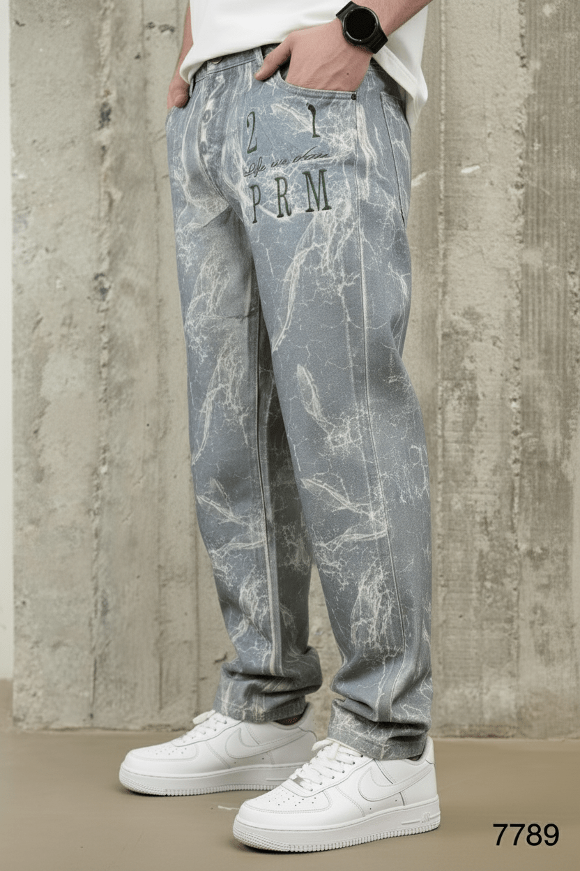 JEANS BAGGY EFFET MARBRE B7396 - ZG PREMIUM