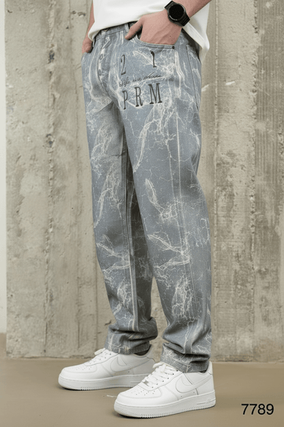 JEANS BAGGY EFFET MARBRE B7396 - ZG PREMIUM